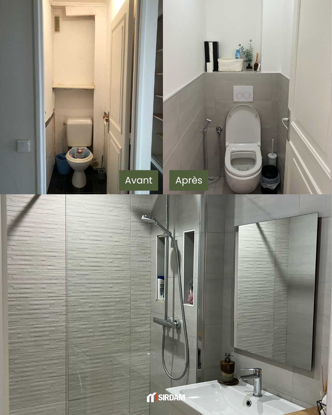 Rénovation complète - WC et salle de bain